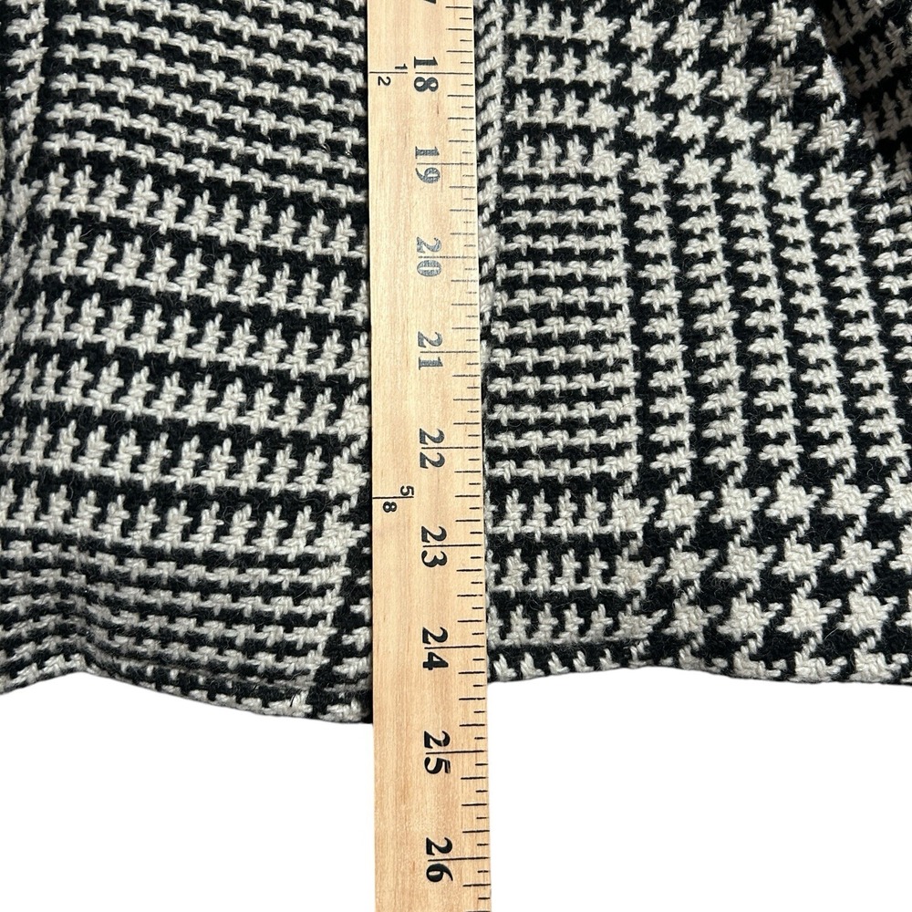 Nick &‎ Mo Black White Houndstooth Peacoat Jacket Women's Medium Double Breasted - Picture 15 of 16